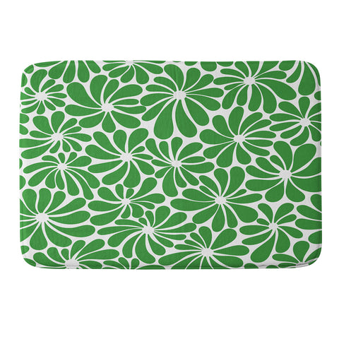 Jenean Morrison All Summer Long in Green Memory Foam Bath Mat