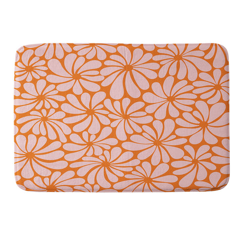 Jenean Morrison All Summer Long in Orange Memory Foam Bath Mat