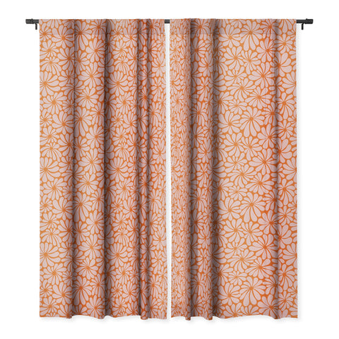 Jenean Morrison All Summer Long in Orange Blackout Window Curtain