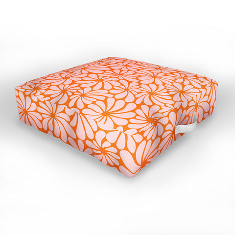 Jenean Morrison All Summer Long in Orange Outdoor Floor Cushion