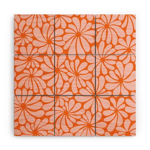 Jenean Morrison All Summer Long in Orange Wood Wall Mural