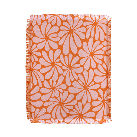 Jenean Morrison All Summer Long in Orange Throw Blanket