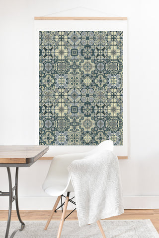 Jenean Morrison Antiquely Blue Art Print And Hanger