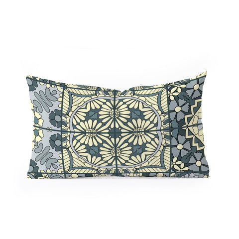 Jenean Morrison Antiquely Blue Oblong Throw Pillow