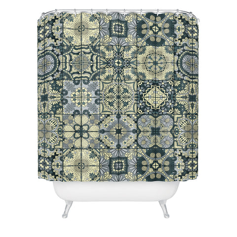 Jenean Morrison Antiquely Blue Shower Curtain