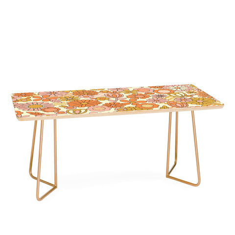 Jenean Morrison Checkered Past in Coral Coffee Table
