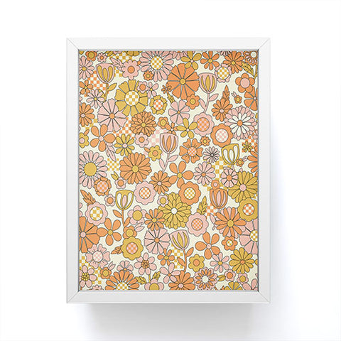 Jenean Morrison Checkered Past in Coral Framed Mini Art Print