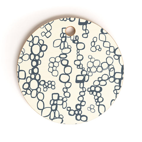 Jenean Morrison Circular Logic Beige Cutting Board Round