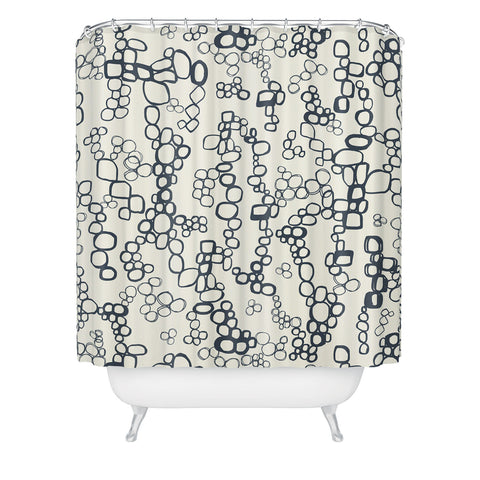 Jenean Morrison Circular Logic Beige Shower Curtain