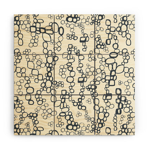 Jenean Morrison Circular Logic Beige Wood Wall Mural