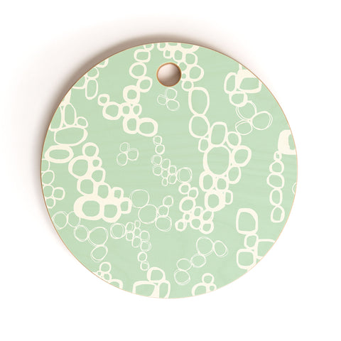 Jenean Morrison Circular Logic Mint Cutting Board Round