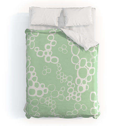 Jenean Morrison Circular Logic Mint Duvet Cover
