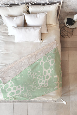Jenean Morrison Circular Logic Mint Fleece Throw Blanket