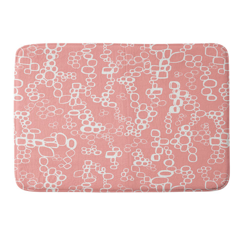 Jenean Morrison Circular Logic Pink Memory Foam Bath Mat