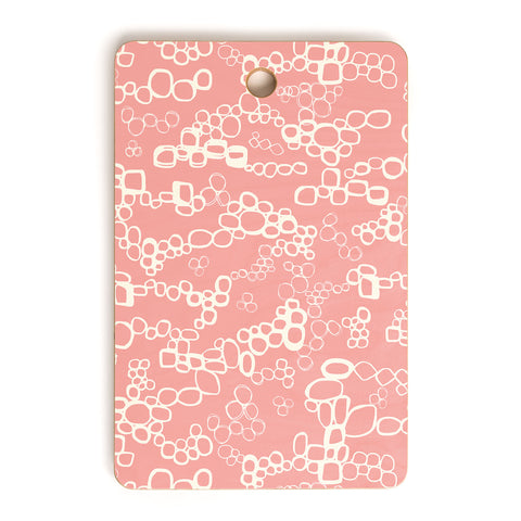 Jenean Morrison Circular Logic Pink Cutting Board Rectangle