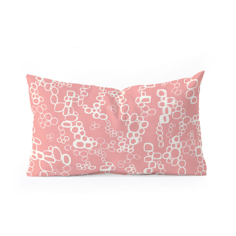 Jenean Morrison Circular Logic Pink Oblong Throw Pillow