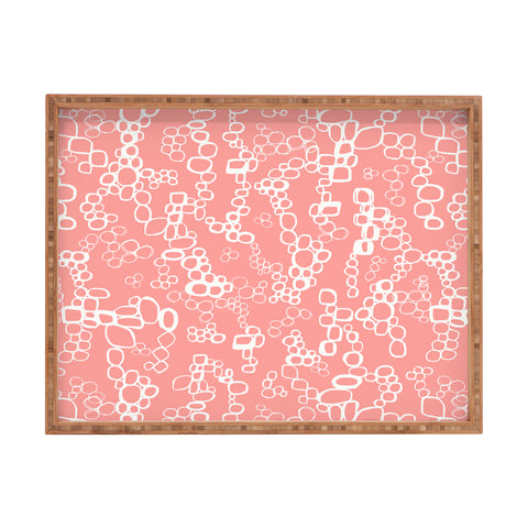 Jenean Morrison Circular Logic Pink Rectangular Tray