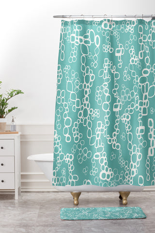 Jenean Morrison Circular Logic Shower Curtain And Mat