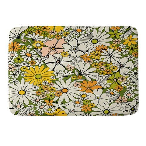 Jenean Morrison Counting Flowers in the 1960s Memory Foam Bath Mat