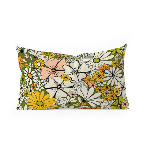 Jenean Morrison Counting Flowers in the 1960s Oblong Throw Pillow