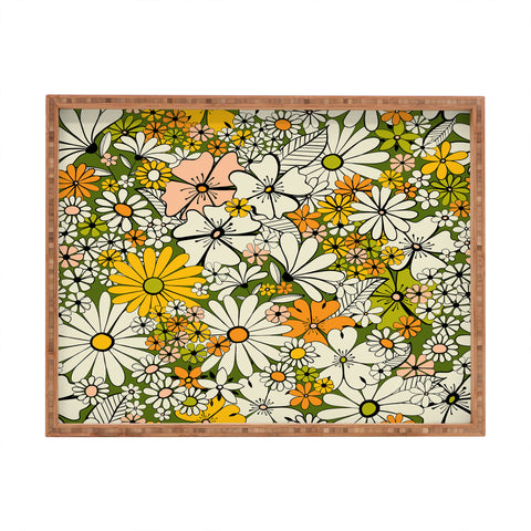 Jenean Morrison Counting Flowers in the 1960s Rectangular Tray