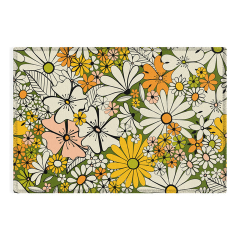 Jenean Morrison Counting Flowers in the 1960s Outdoor Rug