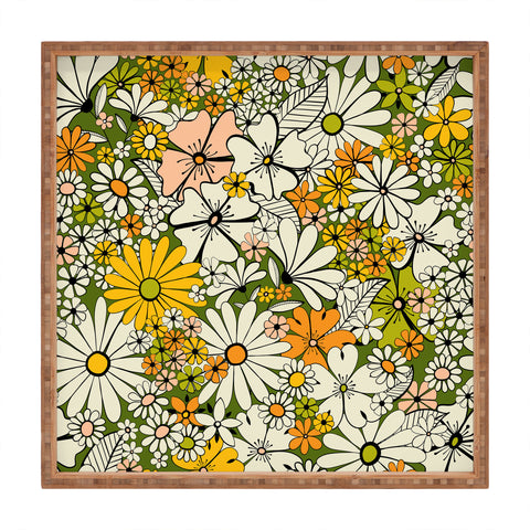 Jenean Morrison Counting Flowers in the 1960s Square Tray