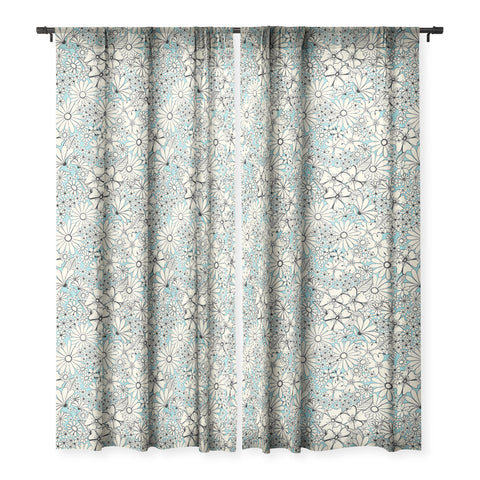 Jenean Morrison Counting Flowers on the Wall Sheer Window Curtain