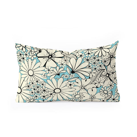Jenean Morrison Counting Flowers on the Wall Oblong Throw Pillow