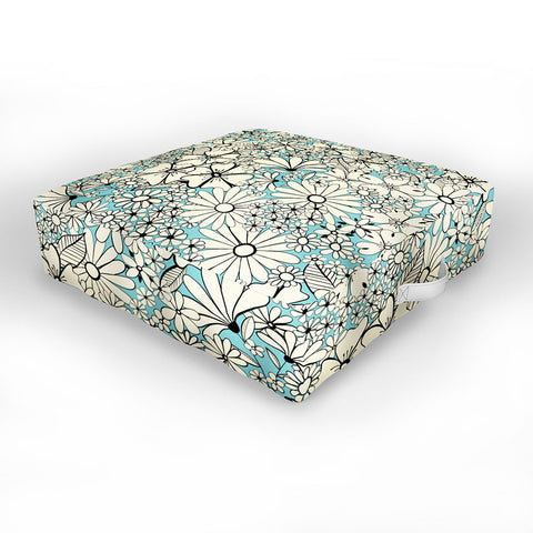Jenean Morrison Counting Flowers on the Wall Outdoor Floor Cushion