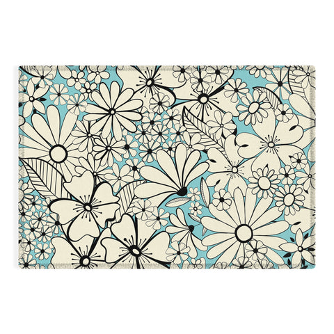 Jenean Morrison Counting Flowers on the Wall Outdoor Rug