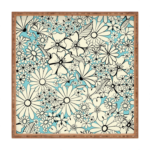 Jenean Morrison Counting Flowers on the Wall Square Tray