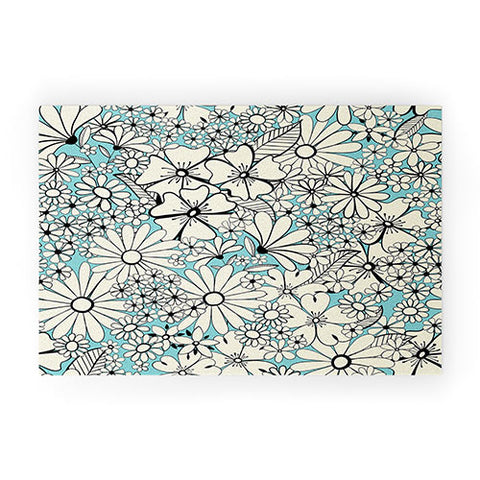 Jenean Morrison Counting Flowers on the Wall Welcome Mat