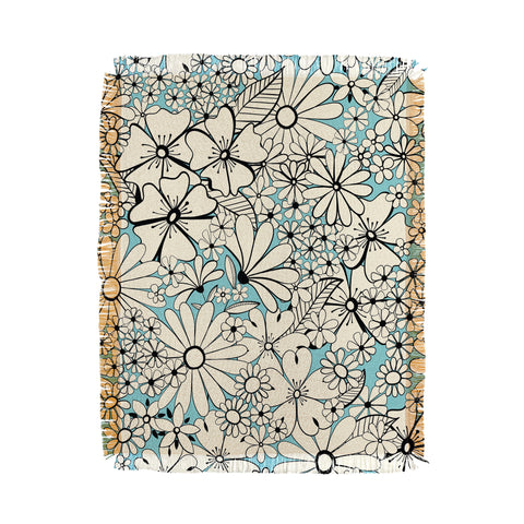 Jenean Morrison Counting Flowers on the Wall Throw Blanket