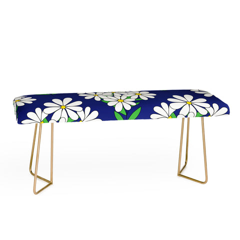 Jenean Morrison Daisy Bouquet Blue Bench