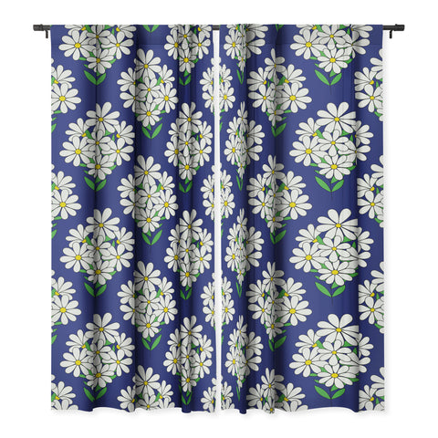 Jenean Morrison Daisy Bouquet Blue Blackout Non Repeat