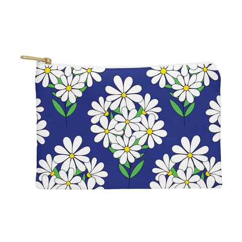 Jenean Morrison Daisy Bouquet Blue Pouch