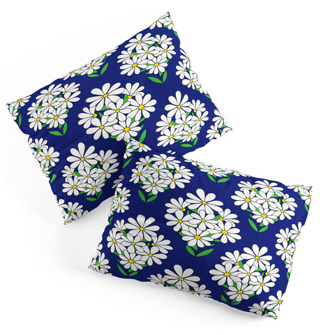 Jenean Morrison Daisy Bouquet Blue Pillow Shams