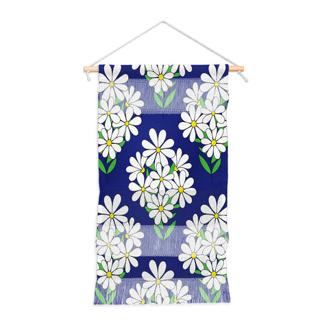 Jenean Morrison Daisy Bouquet Blue Wall Hanging Portrait
