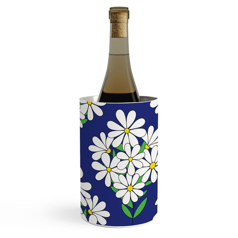 Jenean Morrison Daisy Bouquet Blue Wine Chiller
