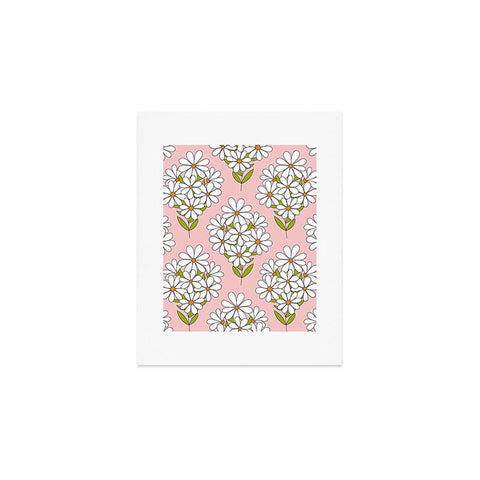 Jenean Morrison Daisy Bouquet Pink Art Print