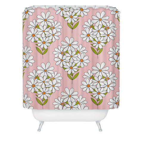 Jenean Morrison Daisy Bouquet Pink Shower Curtain