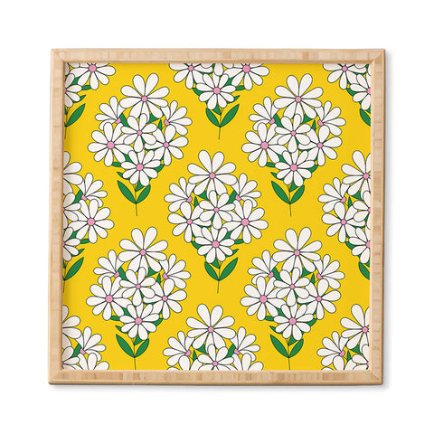 Jenean Morrison Daisy Bouquet Yellow Framed Wall Art