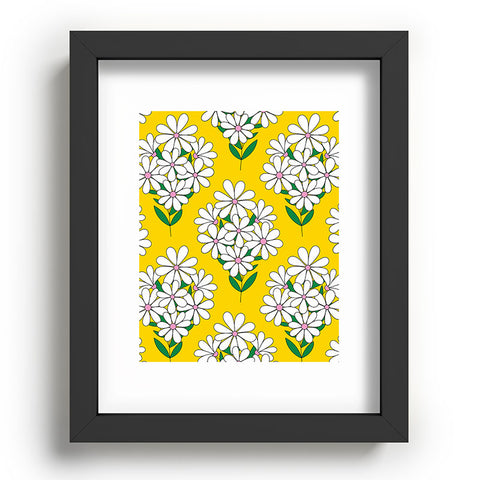 Jenean Morrison Daisy Bouquet Yellow Recessed Framing Rectangle
