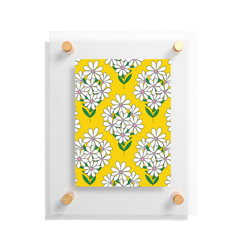 Jenean Morrison Daisy Bouquet Yellow Floating Acrylic Print