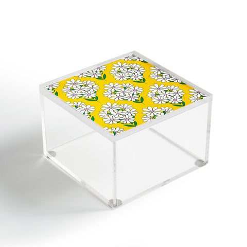 Jenean Morrison Daisy Bouquet Yellow Acrylic Box