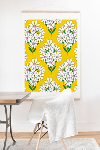 Jenean Morrison Daisy Bouquet Yellow Art Print And Hanger