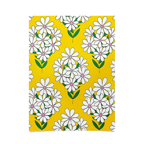Jenean Morrison Daisy Bouquet Yellow Poster