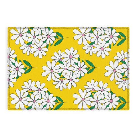Jenean Morrison Daisy Bouquet Yellow Outdoor Rug