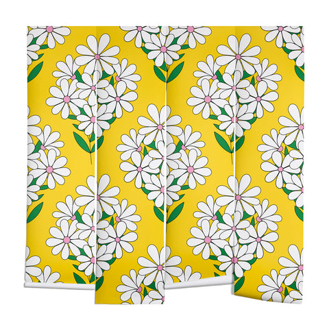 Jenean Morrison Daisy Bouquet Yellow Wall Mural